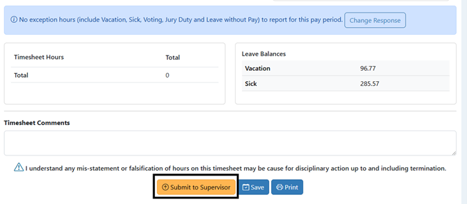 screenshot of submit to supervisor button